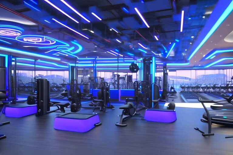 ai generated futuristic gym set up